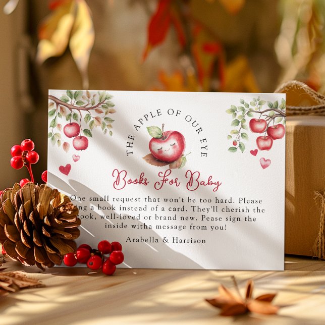 Apple of Our Eye | Books For Baby Shower Enclosure Card (Creator Uploaded)