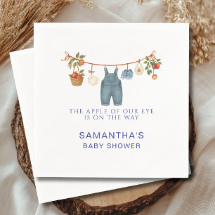 Apple of Our Eye Boy Baby Shower Napkin