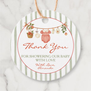 Apple of our Eye Clothesline Baby Shower Favour Tags