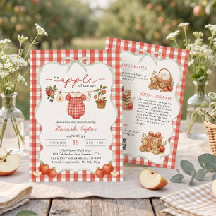 Apple of Our Eye Clothesline Baby Shower Invitation