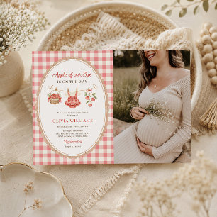 Apple of Our Eye Clothesline Baby Shower Photo Invitation