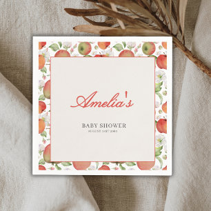 Apple Of Our Eye Fall Autumn Baby Shower Napkin