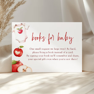 Apple of Our Eye Fall Baby Shower Books for Baby Enclosure Card