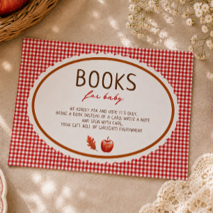 Apple Of Our Eye Fall Baby Shower BOOKS FOR BABY Enclosure Card