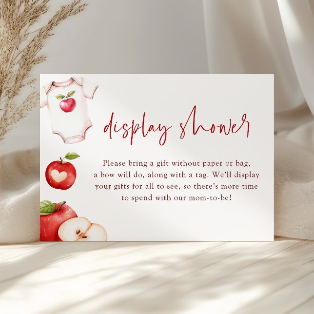 Apple of Our Eye Fall Baby Shower Display Shower Enclosure Card (Creator Uploaded)