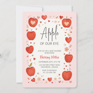 Apple of Our Eye Fall Baby Shower  Invitation