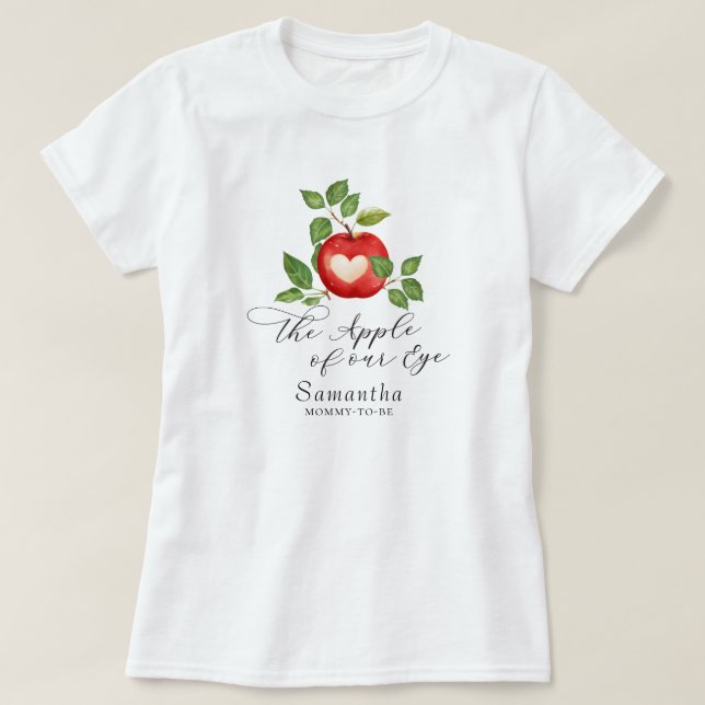 Apple Of Our Eye Fall Baby Shower Mummy to Be T-Shirt (Design Front)