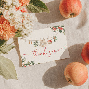 Apple of Our Eye Fall Baby Shower Thank You Card