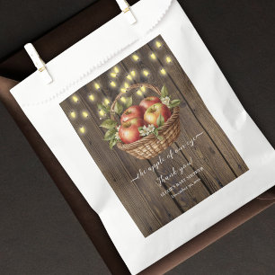 Apple Of Our Eye Fall Floral Wood Baby Shower Favour Bag