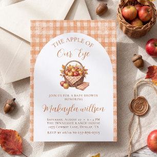 Apple of Our Eye Fall Harvest Baby Shower Invitation