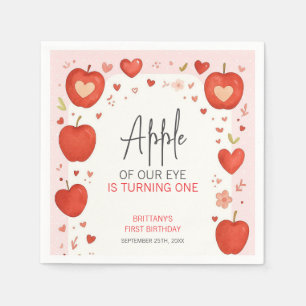 Apple of Our Eye Fall Themed Birthday Napkin