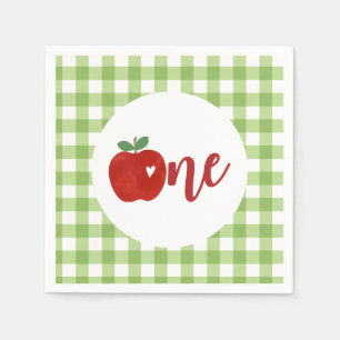 Apple of our Eye first birthday Napkin