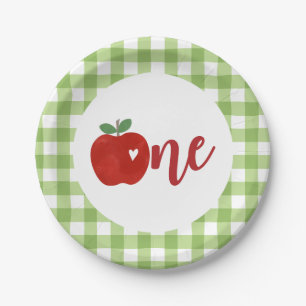 Apple of our Eye first birthday Paper Plate