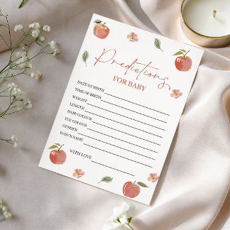 Apple of Our Eye Floral Predictions Game Card