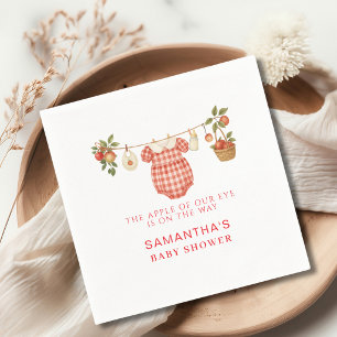 Apple of Our Eye Girl Baby Shower Napkin