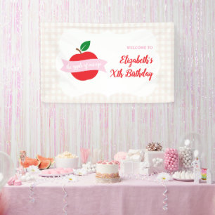 Apple Of Our Eye Girls Birthday Banner