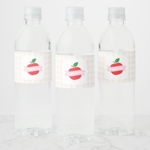 Apple Of Our Eye Girls Birthday Water Bottle Label