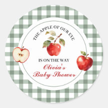 Apple of our eye green plaid Baby Shower