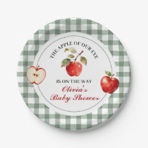 Apple of our eye green plaid Baby Shower