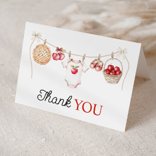Apple of Our Eye Orchard Harvest Baby Shower Thank You Card
