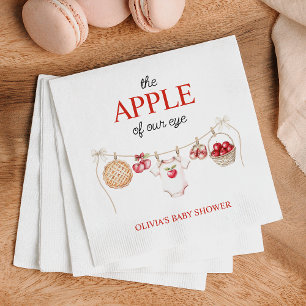 Apple of Our Eye Orchard Harvest Fall Baby Shower Napkin