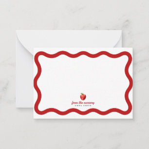 Apple of Our Eye Red baby shower fall nursery Card