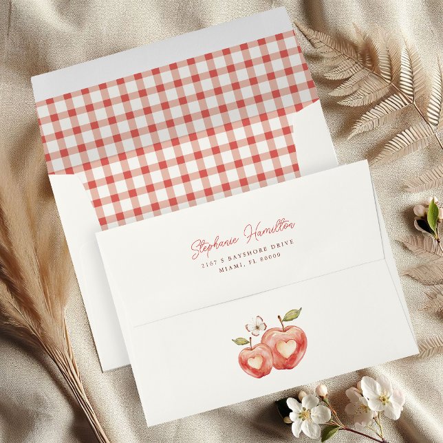 Apple of Our Eye Red Gingham Envelope (Creator Uploaded)