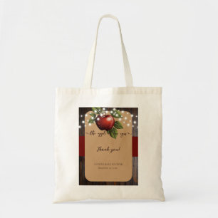 Apple of Our Eye Rustic Fall Baby Shower Tote Bag
