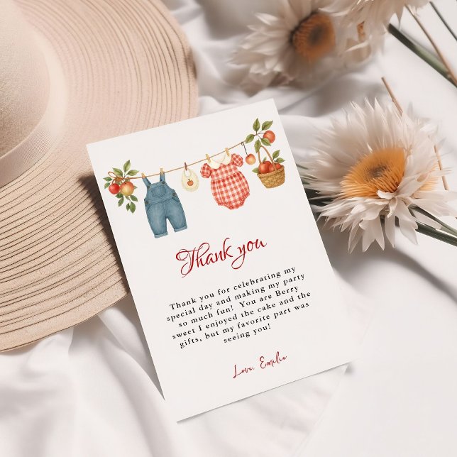 Apple of our eyes Fruit Baby Shower Thank You Card (Creator Uploaded)
