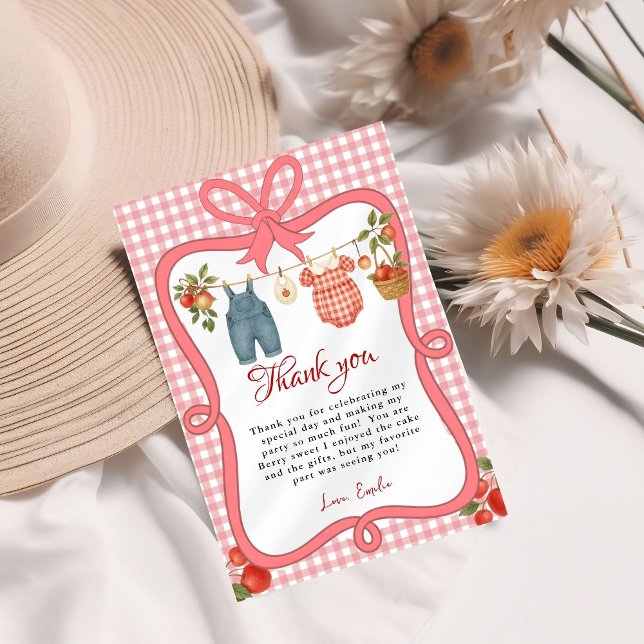Apple of our eyes Fruit Baby Shower Thank You Card (Creator Uploaded)
