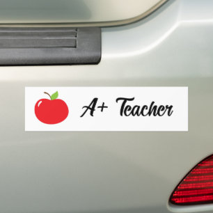 Apple of Your Eye – Cute Red Fruit Cartoon Bumper Sticker