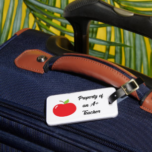 Apple of Your Eye – Cute Red Fruit Cartoon Luggage Tag
