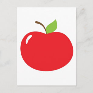 Apple of Your Eye – Cute Red Fruit Cartoon Postcard