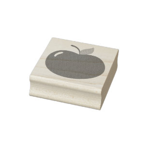 Apple of Your Eye – Cute Red Fruit Cartoon Rubber Stamp