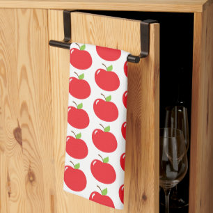 Apple of Your Eye – Cute Red Fruit Cartoon Tea Towel