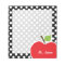 Apple on Black and White Polka Dots