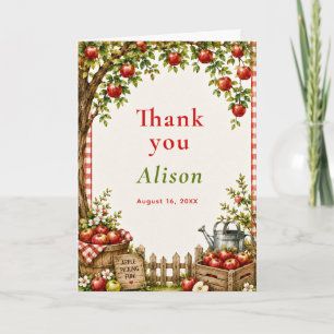 Apple Orchard Birthday Thank You Card
