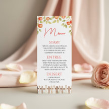 Apple Orchard Buffet Shower Menu 4x9 Card