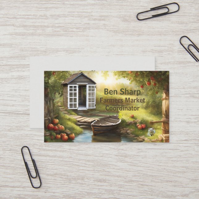 Apple Orchard Business Card (Front/Back In Situ)