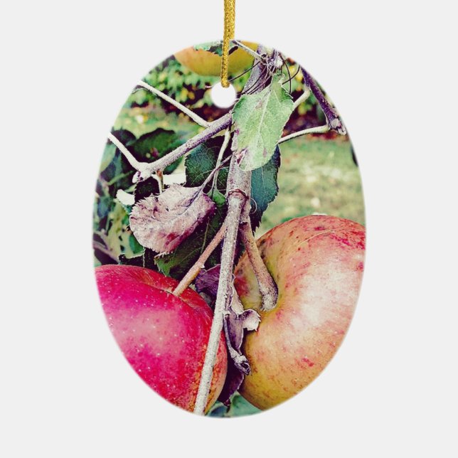 Apple Orchard Ceramic Tree Decoration (Front)