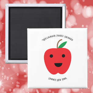 Apple Orchard Cute Family Personalise Magnet