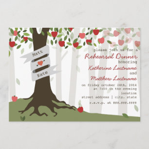 Apple Orchard Fall Autumn Rehearsal Dinner Invite