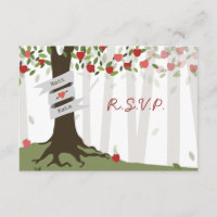 Apple Orchard Fall Autumn Wedding RSVP