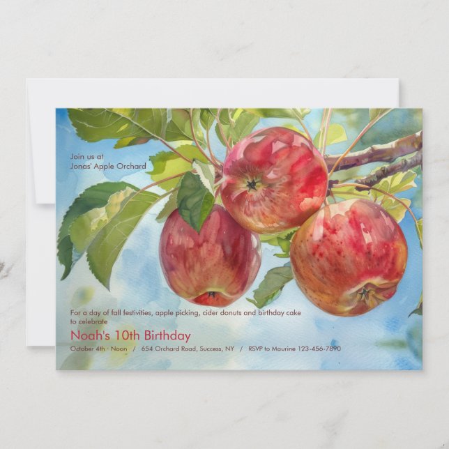 Apple Orchard Invitation (Front)