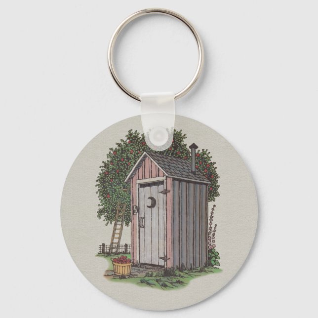 Apple Orchard Outhouse Key Ring (Front)