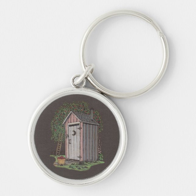 Apple Orchard Outhouse Key Ring (Front)