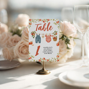 Apple Orchard Shower Table Numbers Sign