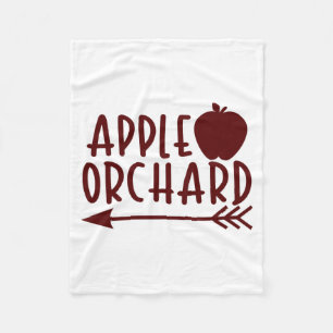Apple Orchard with Apple Fleece Blanket