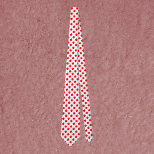 Apple Pattern Red Fruit Tie