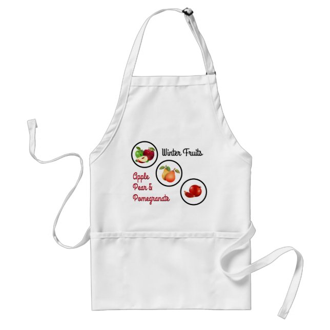 Apple, Pear & Pomegranate Design Standard Apron (Front)